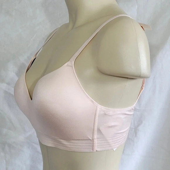 SMALL Hanes HU41 No Dig Support with Lift Wirefree Bra Light Pink NWOT - Picture 3 of 6